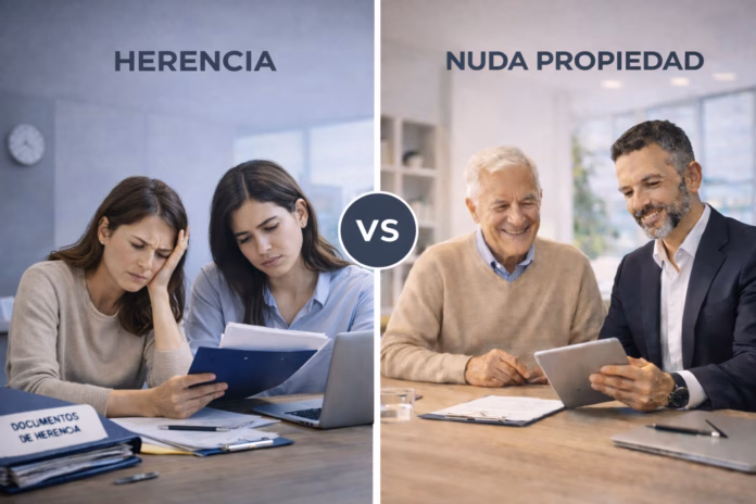 nuda propiedad vs herencia