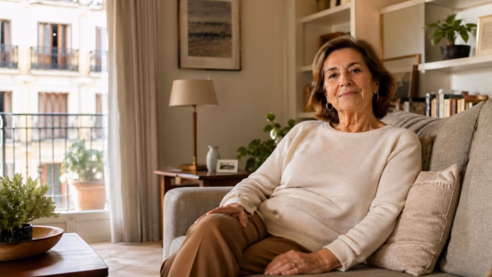 Mujer en su vivienda de Valencia pensando en obtener ingresos sin venderla completamente
