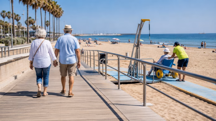 Playa accesible para personas mayores en Valencia